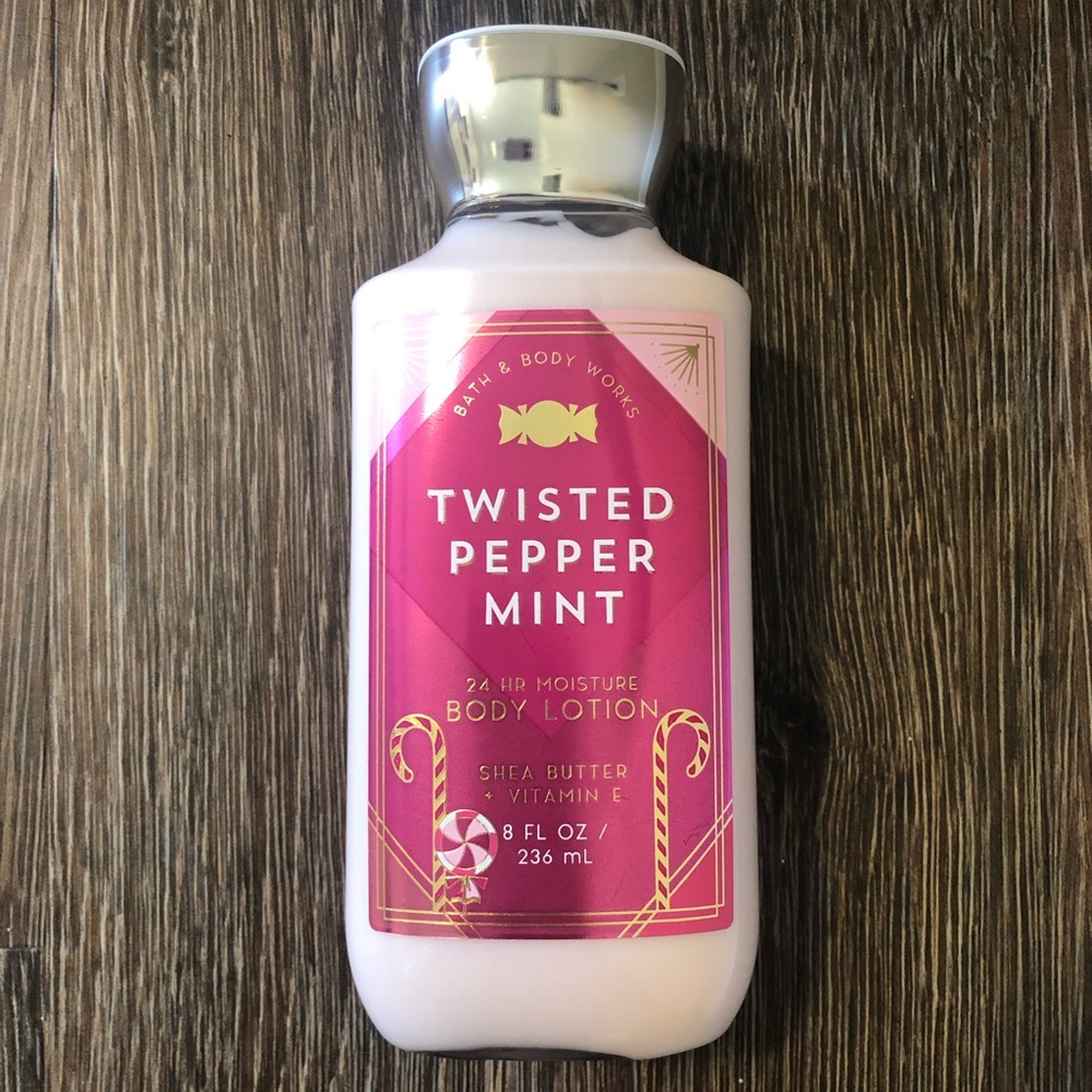 Bath and Body Works Twisted Pepper Mint body lotion with Shea Butter and Vit E